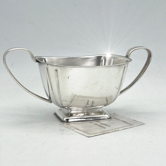 Antica zuccheriera in argento sheffield ciotola in silver plate inglese Deco' Categoria  Sheffield & Argento