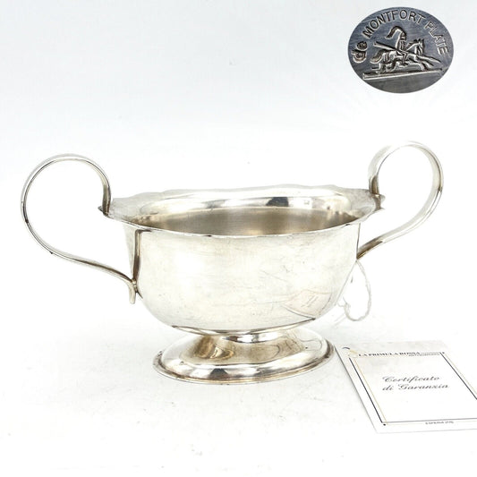 Antica Zuccheriera in Argento Sheffield ciotola in silver plated Inglese d'epoca Categoria  Sheffield & Argento