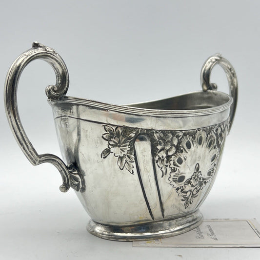 Antica Zuccheriera In Argento Sheffield Lattiera In Silver Plate Inglese '800 Categoria Sheffield & Argento