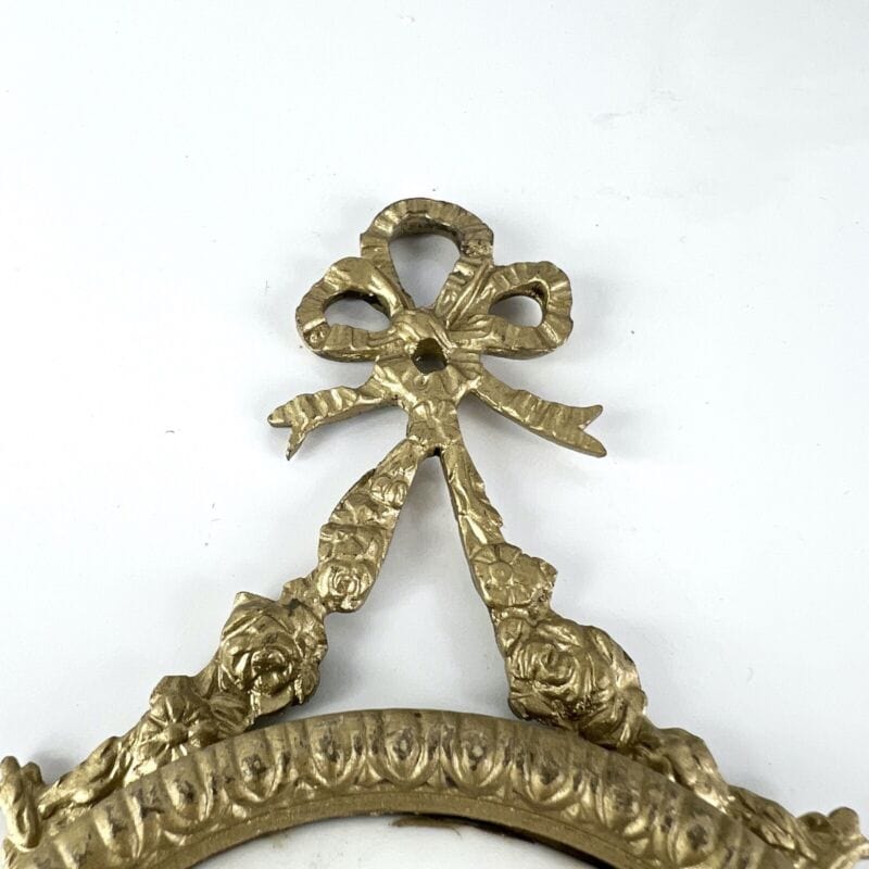 Antichi quadretti in miniatura vintage Fagiani ottone bronzo ceramica con fiocco Categoria Quadri