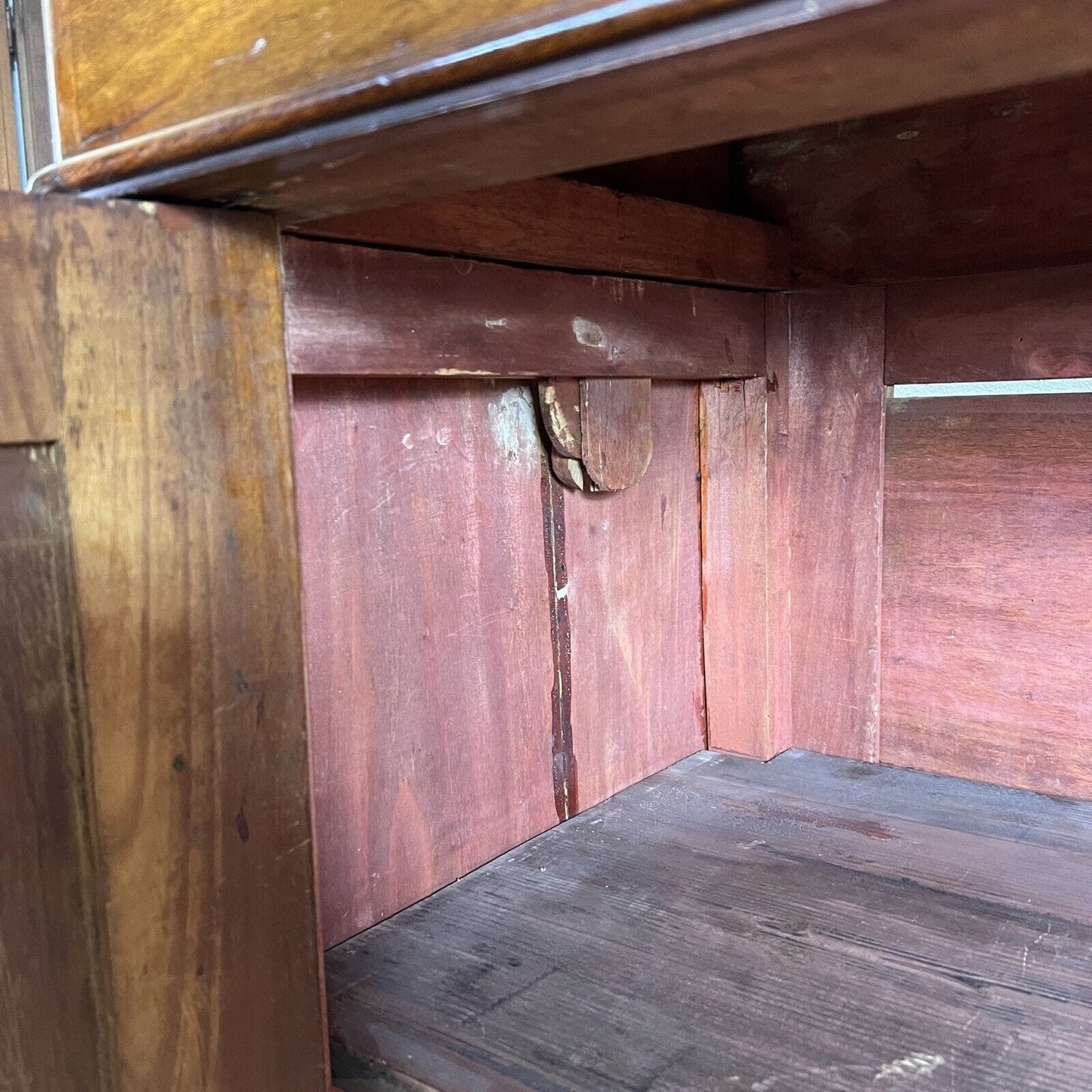 Antico Armadio Credenza Libreria Stipo Inglese epoca 800 in legno di Mogano Categoria Vetrine