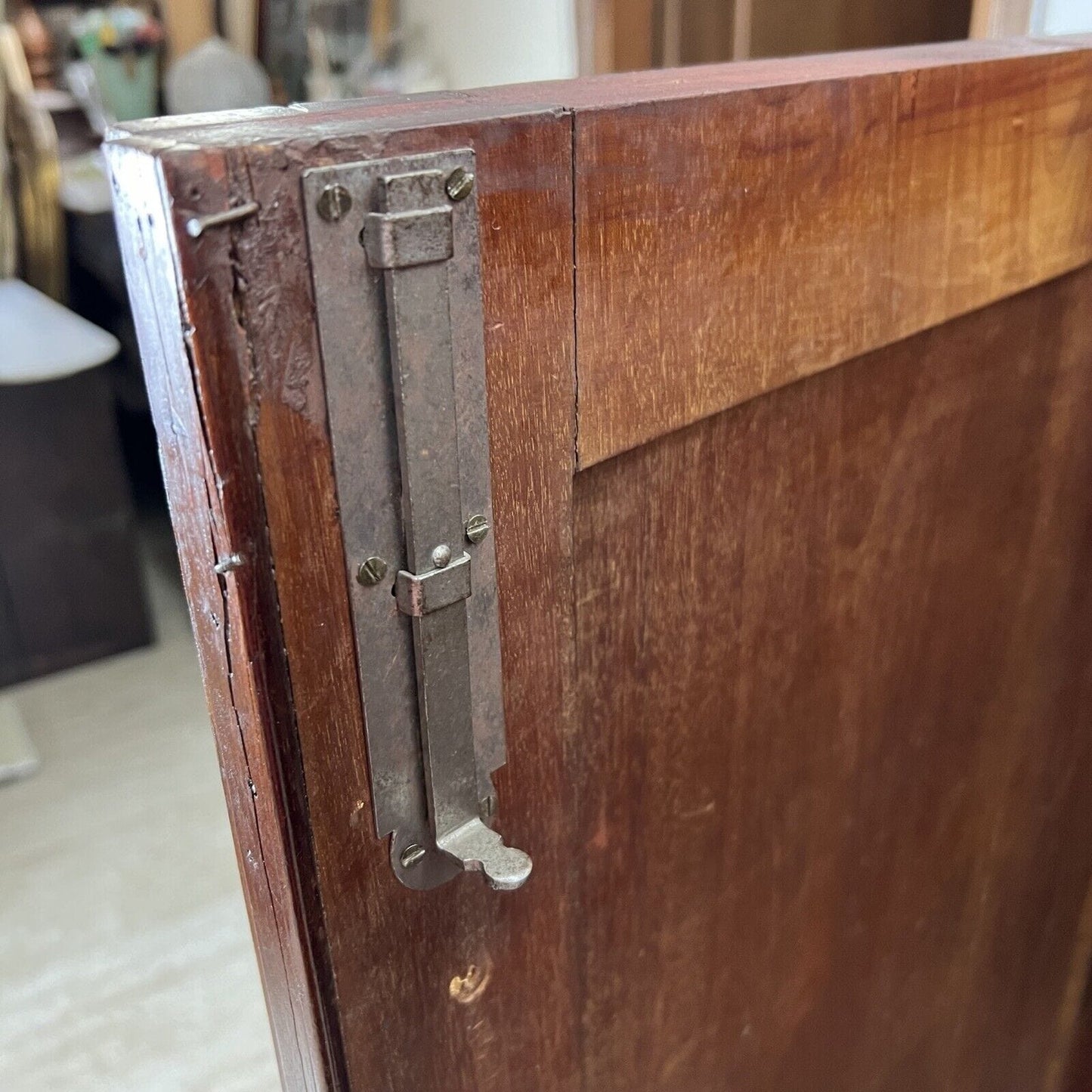 Antico Armadio Credenza Libreria Stipo Inglese epoca 800 in legno di Mogano Categoria Vetrine
