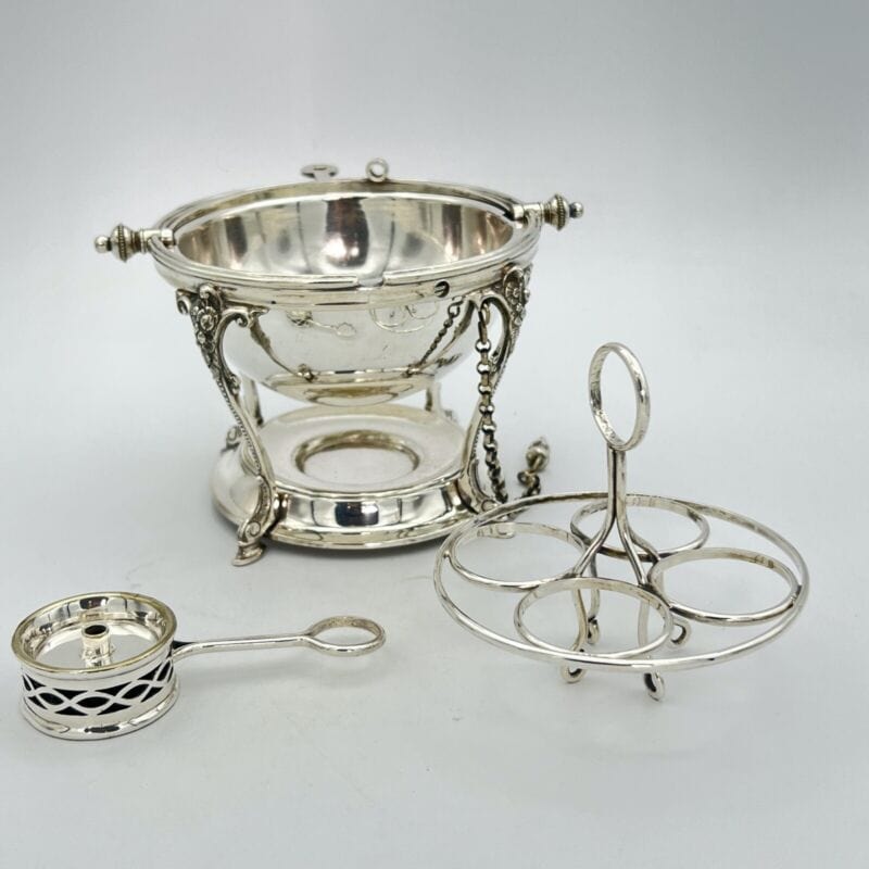 Antico Bollitore per Uova in argento sheffield silver plate inglese portauovo Categoria Sheffield & Argento