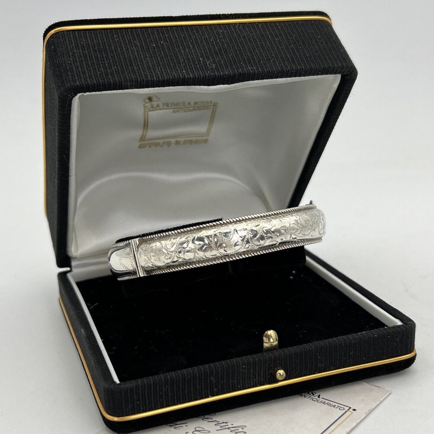 Antico Bracciale da donna in Argento 925 braccialetto a fascia rigido anno 1965 Categoria Bigiotteria & Accessori