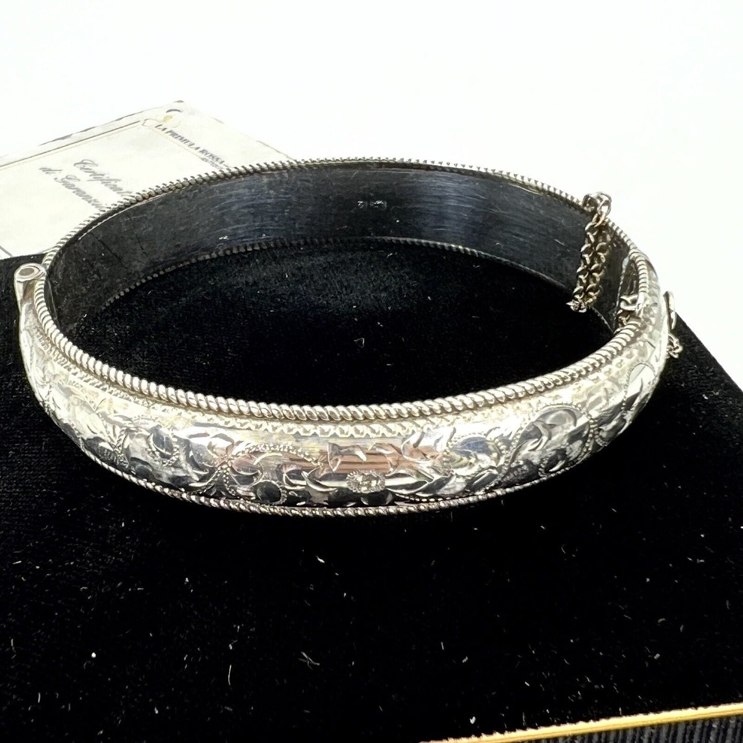 Antico Bracciale da donna in Argento 925 braccialetto a fascia rigido anno 1965 Categoria Bigiotteria & Accessori