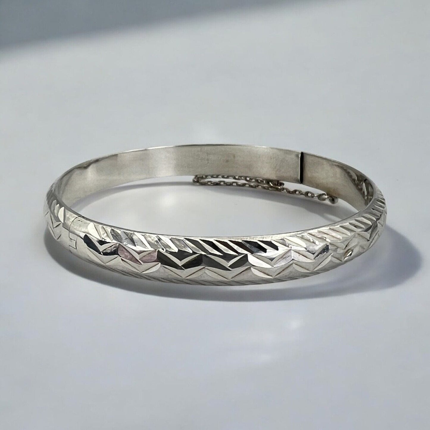 Antico Bracciale da donna in Argento 925 braccialetto a fascia rigido Chevron Categoria Bigiotteria & Accessori