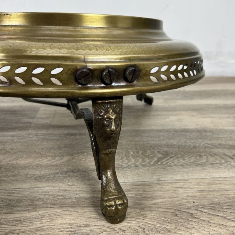 Antico braciere in rame e ottone grande portacandele traforato vintage lanterna Categoria Camino - Parascintille