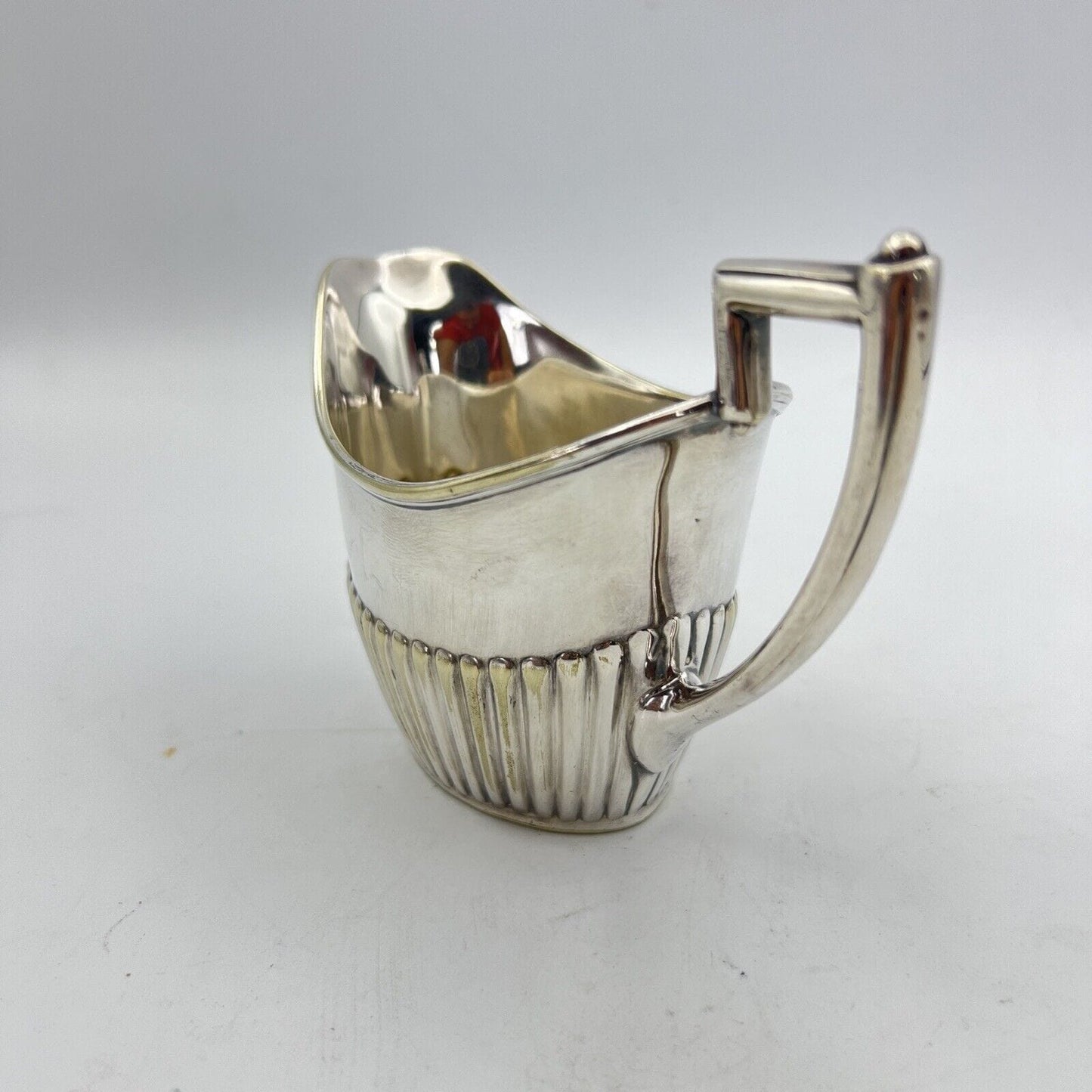 Antico Bricco per latte in Argento Sheffield lattiera in silver plate inglese di Categoria Sheffield & Argento