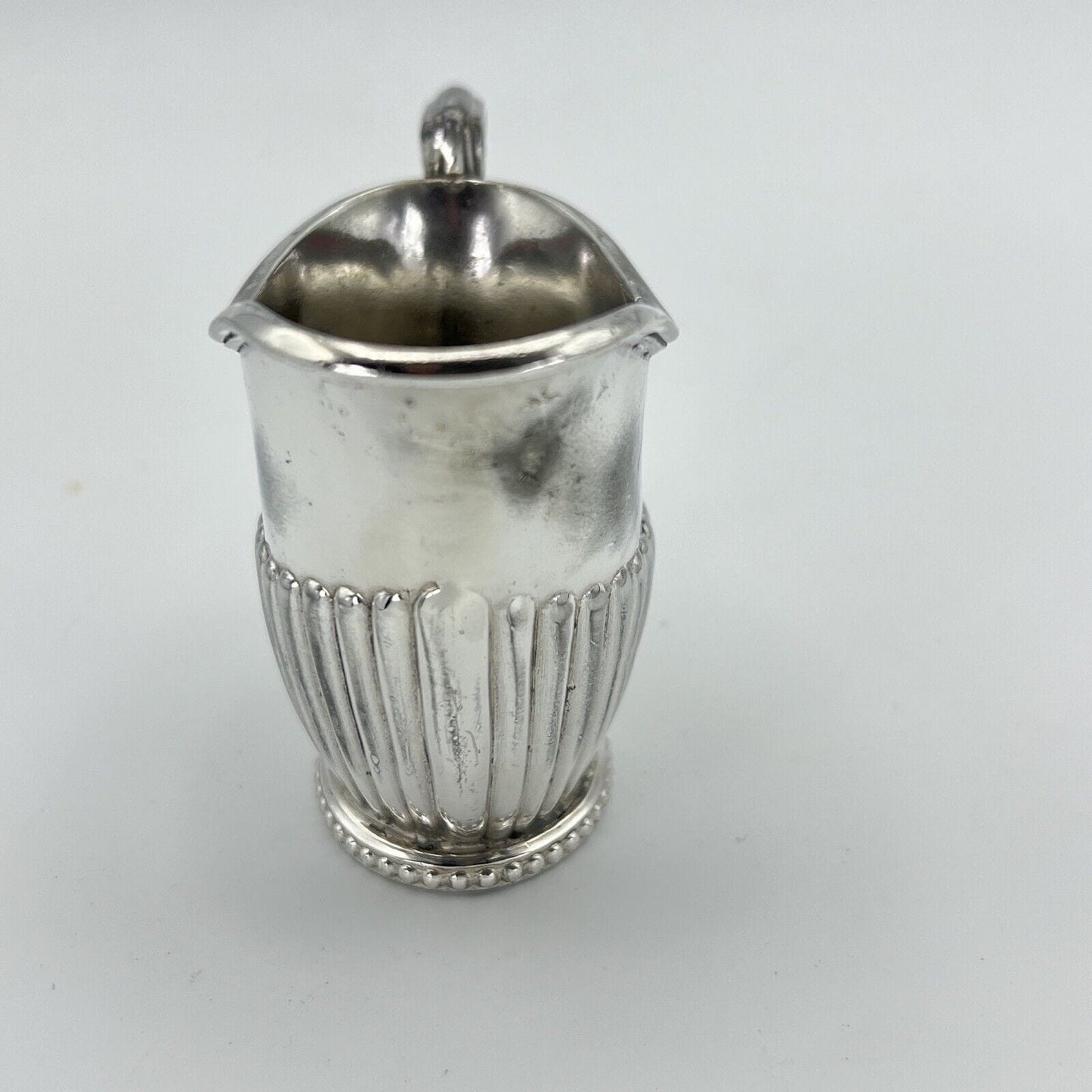 Antico Bricco per latte in Argento Sheffield Lattiera in Silver Plate inglese Q Categoria Sheffield & Argento