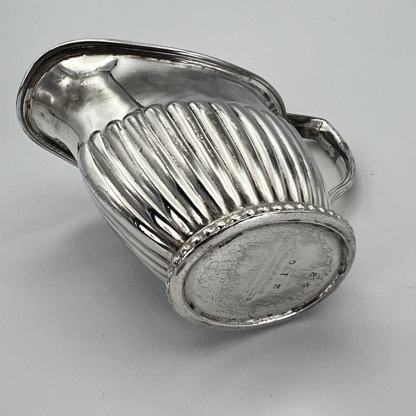 Antico Bricco per latte in Argento Sheffield Lattiera in Silver Plate inglese Q Categoria Sheffield & Argento