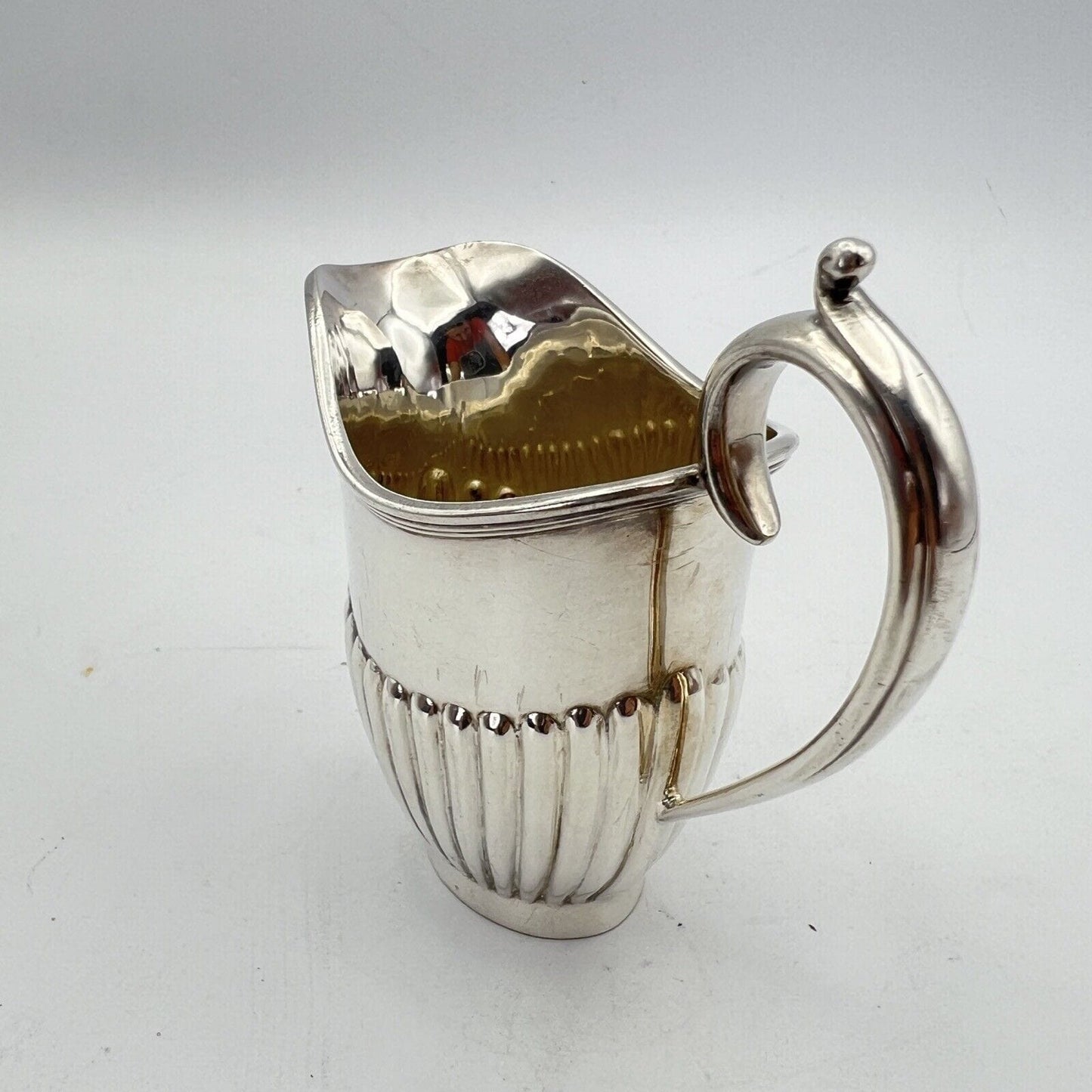 Antico Bricco per latte in Argento Sheffield Lattiera in Silver Plate inglese X Categoria Sheffield & Argento