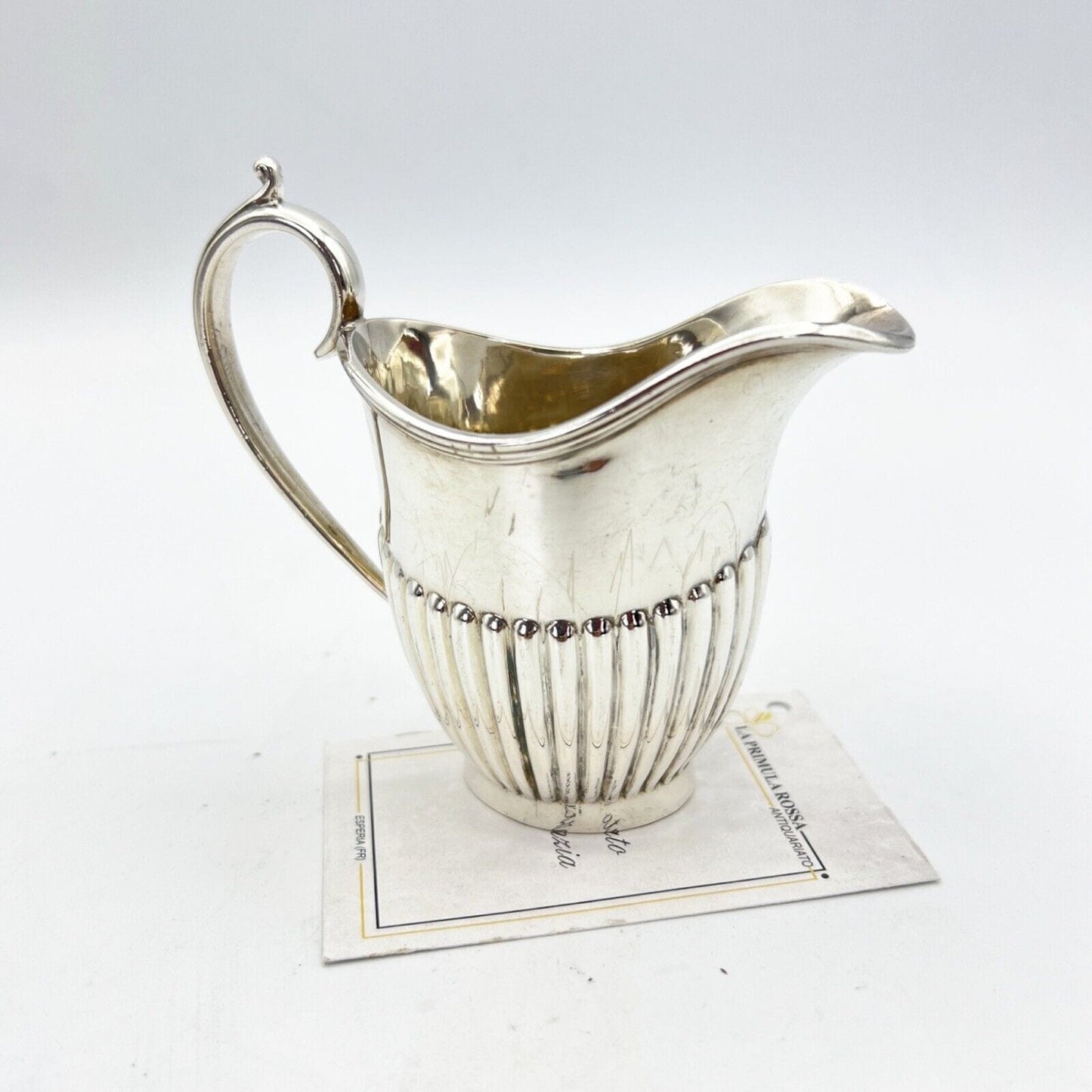 Antico Bricco per latte in Argento Sheffield Lattiera in Silver Plate inglese X Categoria Sheffield & Argento