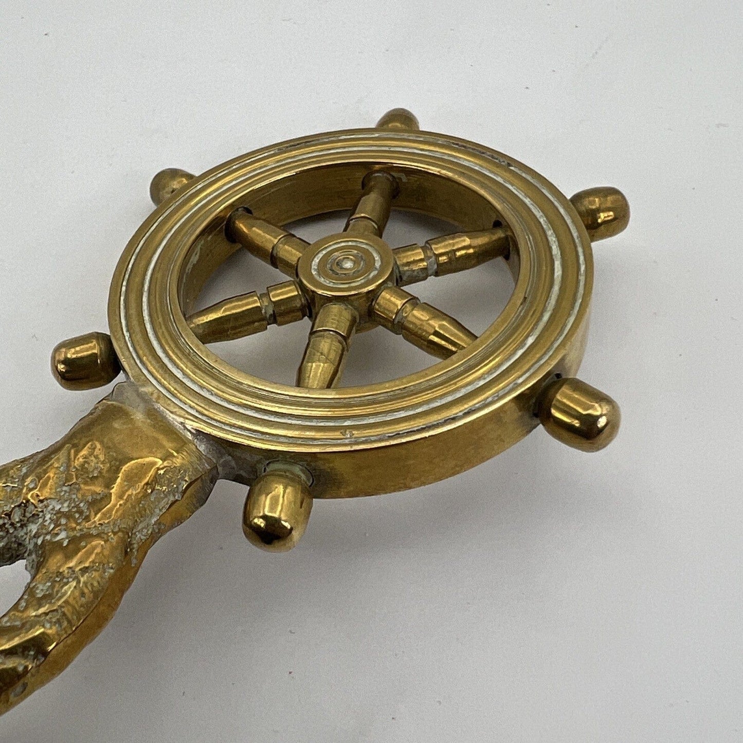 Antico calzante in ottone bronzo calza scarpe d' epoca Ancora inglese Nautico Categoria altro