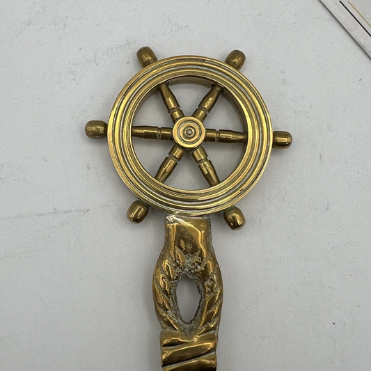 Antico calzante in ottone bronzo calza scarpe d' epoca Ancora inglese Nautico Categoria altro