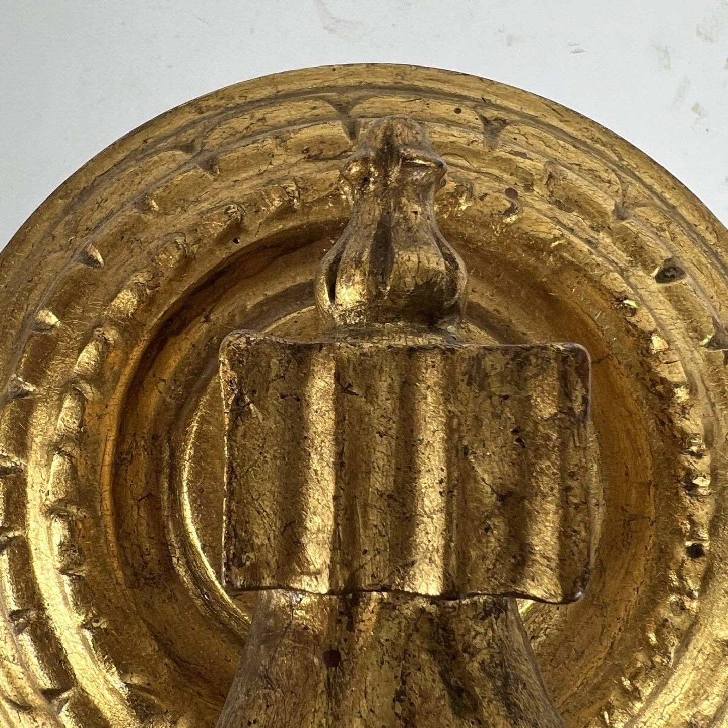 Antico Candeliere Da Parete A Due Fiamme In Legno Dorato Applique Porta Candele Categoria Lampade Appliques