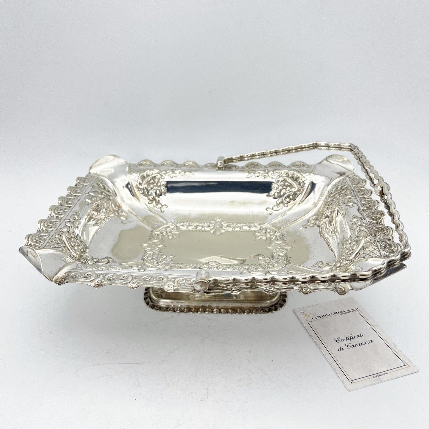 Antico centrotavola cestino in Argento Placcato silver plated inglese sheffield Categoria Sheffield & Argento