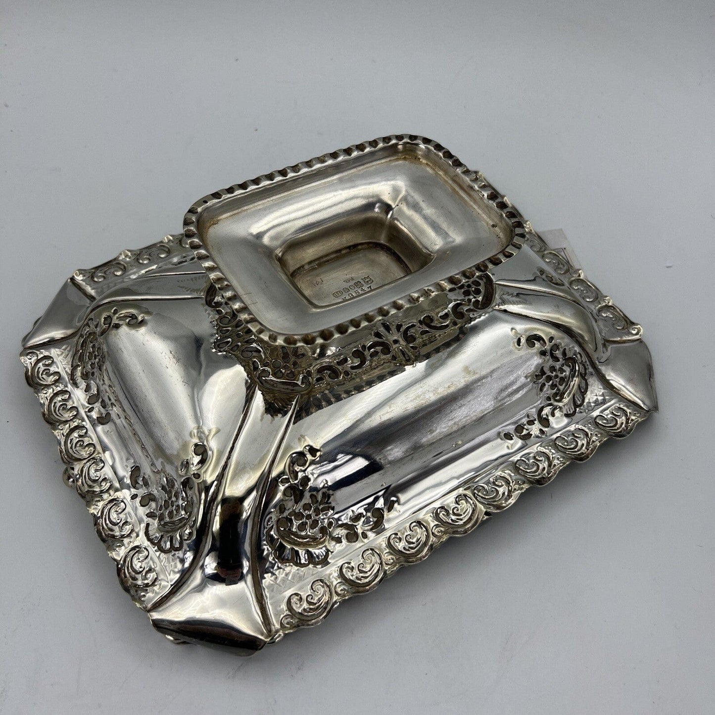 Antico centrotavola cestino in Argento Placcato silver plated inglese sheffield Categoria Sheffield & Argento