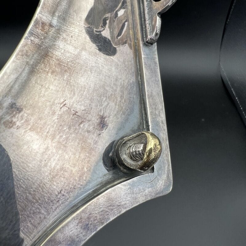 Antico centrotavola in silver plated inglese in argento sheffield con manico 900 Categoria Sheffield & Argento