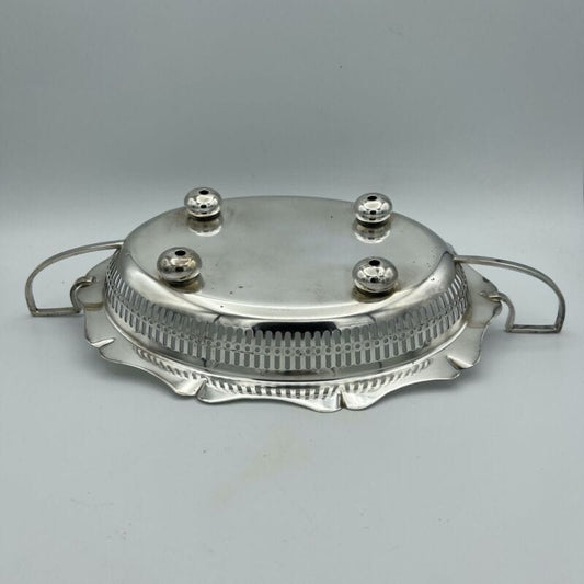 Antico cestino in silver plated centrotavola inglese in argento sheffield manici Categoria  Sheffield & Argento