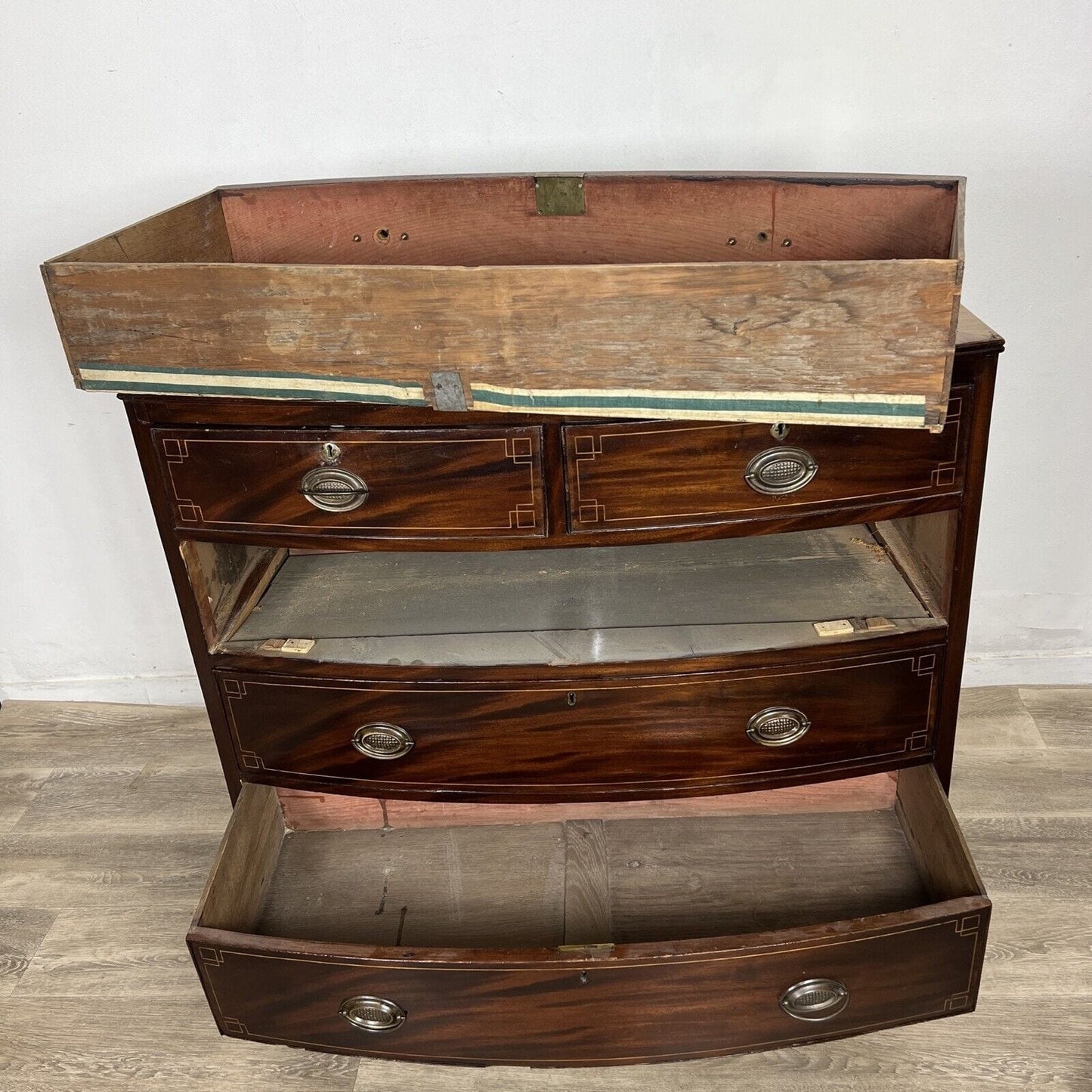 Antico Como Cassettone Cassettiera in legno epoca 800 mobile 5 cassetti inglese Categoria Comò & Cassettiere