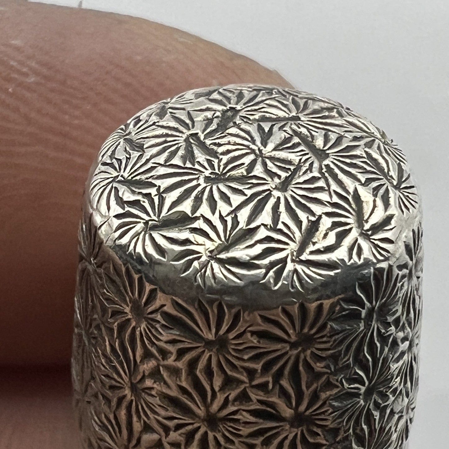 Antico Ditale in Argento 925 Sterling per cucire da cucito Sarta o Collezione 11 Categoria Sheffield & Argento