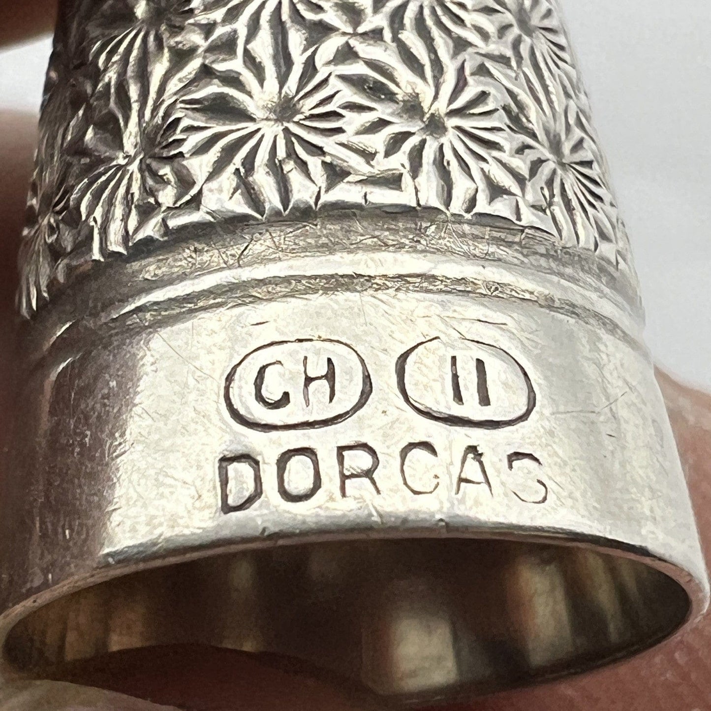 Antico Ditale in Argento 925 Sterling per cucire da cucito Sarta o Collezione 11 Categoria Sheffield & Argento