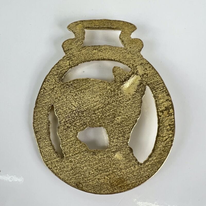 Antico fregio in ottone bronzo elemento decorativo Finimento epoca Gatto di Man Categoria Ottone