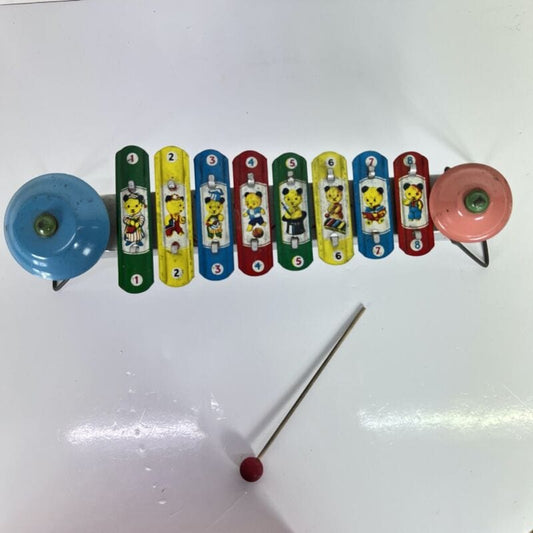 Antico Giocattolo Vintage anni 50 strumento musicale Xilofono in latta d'epoca Categoria Giocattoli vintage