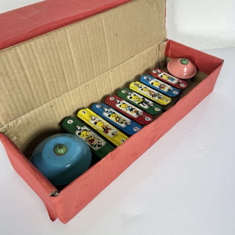 Antico Giocattolo Vintage anni 50 strumento musicale Xilofono in latta d'epoca Categoria Giocattoli vintage