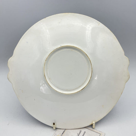 Antico Piatto da portata vassoio colore bianco e blu decoro Willow 1930 Inglese Categoria Piatti Vassoio