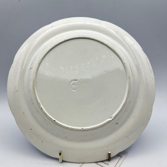 Antico Piatto decoro Blu epoca 800 inglese in ceramica terraglia da parete muro Categoria Piatti e Piattini