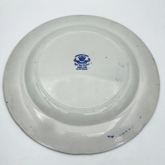 Antico piatto in ceramica decoro blu scena orientale Ashworth Bros stile Willow Categoria Piatti e Piattini