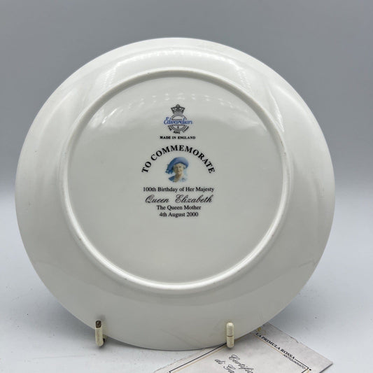 Antico piatto in Ceramica Inglese Regina Madre Elisabetta Casa Reale 100 anni Categoria Arte e antiquariato:Porcellana e ceramica:Altro porcellana e ceramica