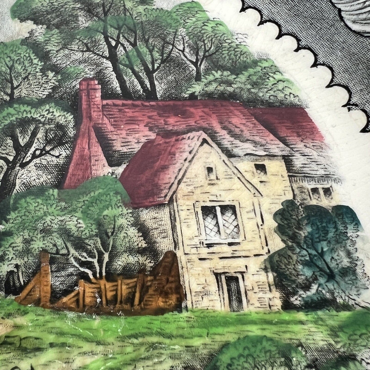Antico Piatto Vassoio in ceramica da portata Inglese d'epoca 900 anni ' 20 '30 Categoria Piatti Vassoio