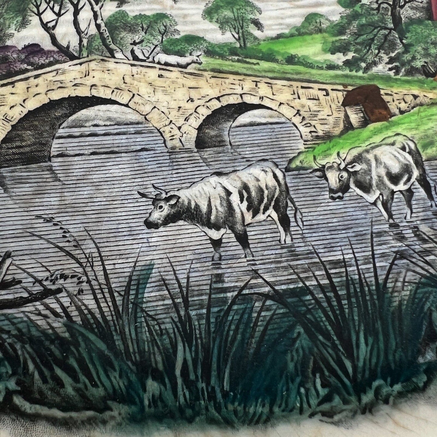 Antico Piatto Vassoio in ceramica da portata Inglese d'epoca 900 anni ' 20 '30 Categoria Piatti Vassoio