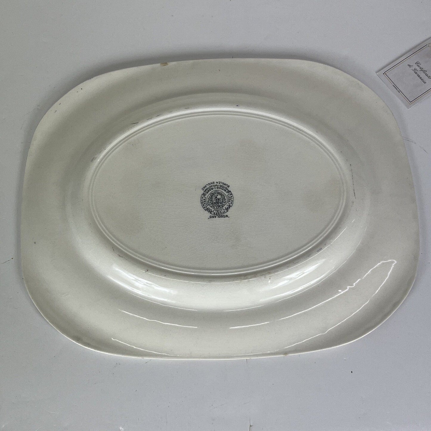 Antico Piatto Vassoio in ceramica da portata Inglese d'epoca 900 anni ' 20 '30 Categoria Piatti Vassoio