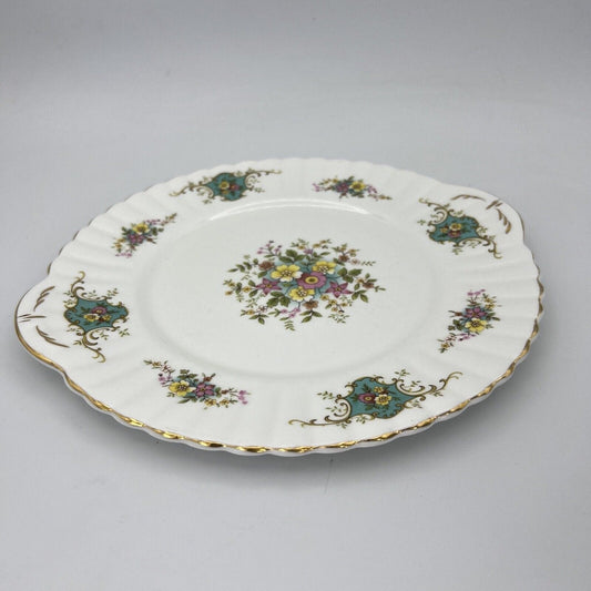 Antico piatto vassoio inglese in porcellana con decoro floreale Love True '60 Categoria Piatti Vassoio