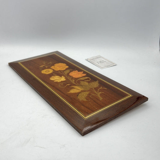 Antico Placca Tavola in legno intarsiata stile sorrentino da Muro Appendere 900 Categoria Quadri