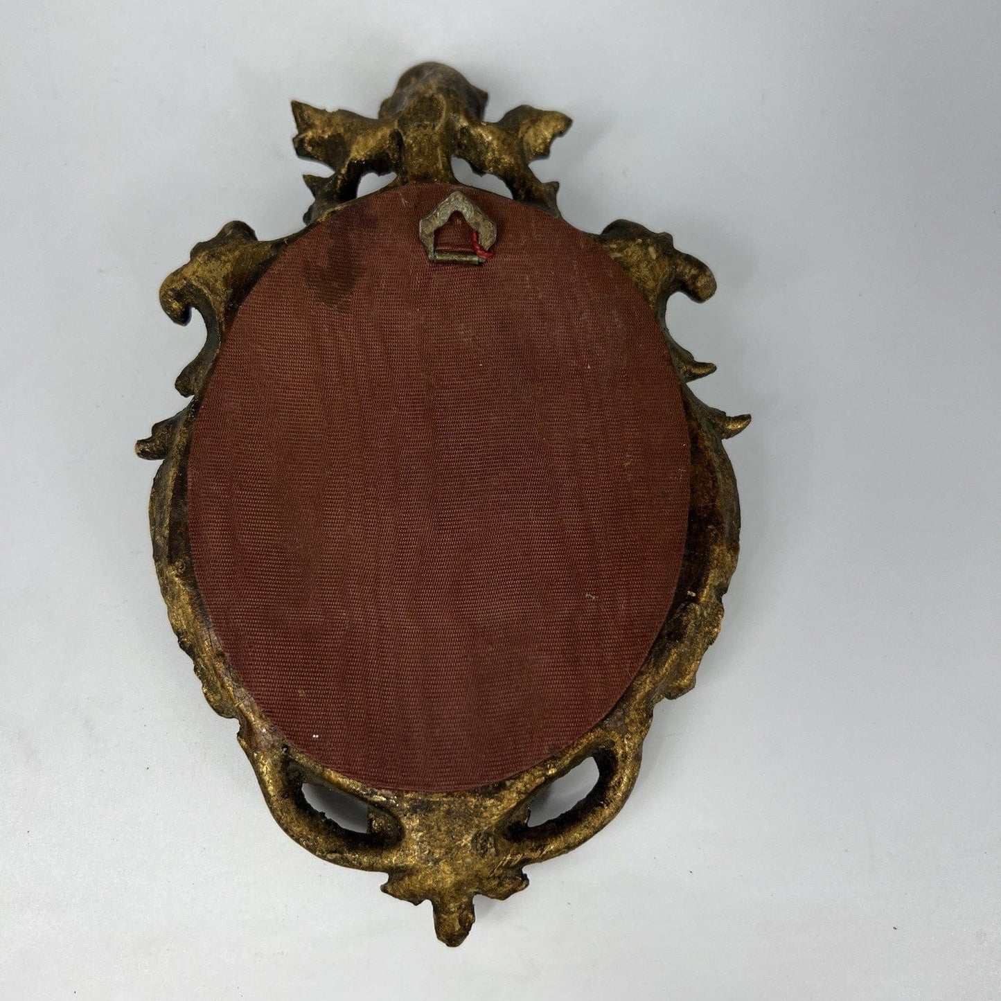 Antico quadretto dipinto a olio su rame stile barocco cornice miniatura fiori Categoria Quadri