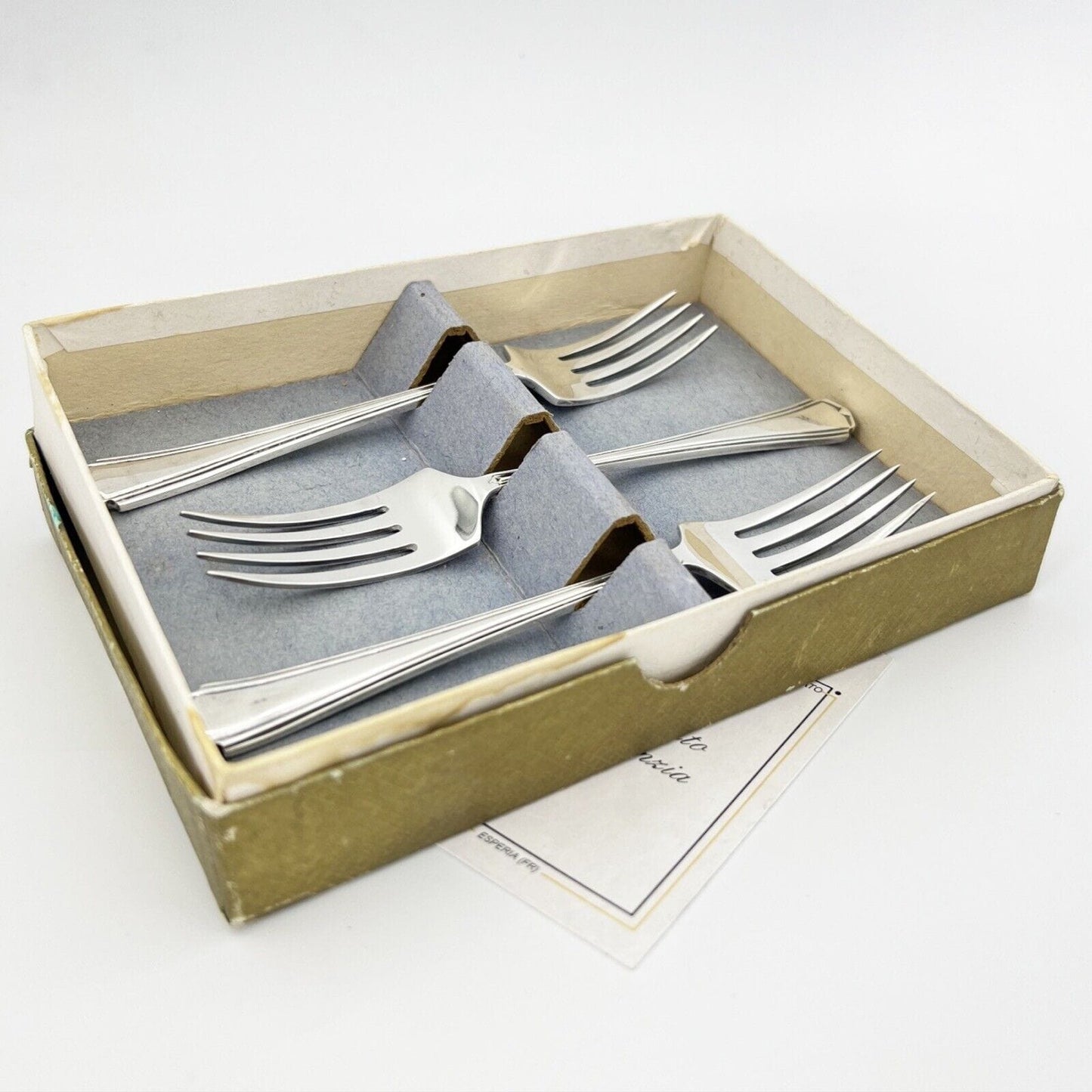 Antico set di Forchettine Stile Deco anni 30 in argento sheffield forchetta Categoria Sheffield & Argento