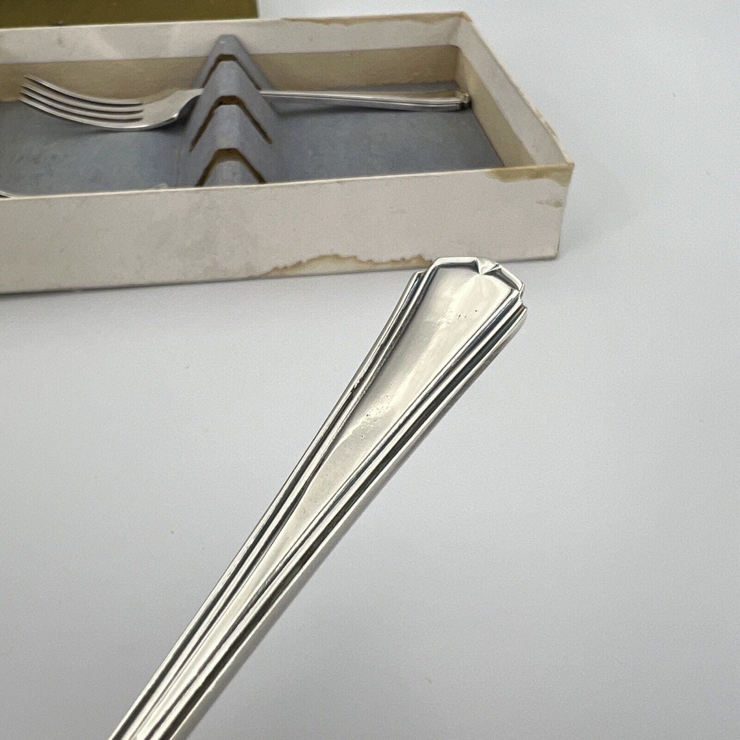 Antico set di Forchettine Stile Deco anni 30 in argento sheffield forchetta Categoria Sheffield & Argento