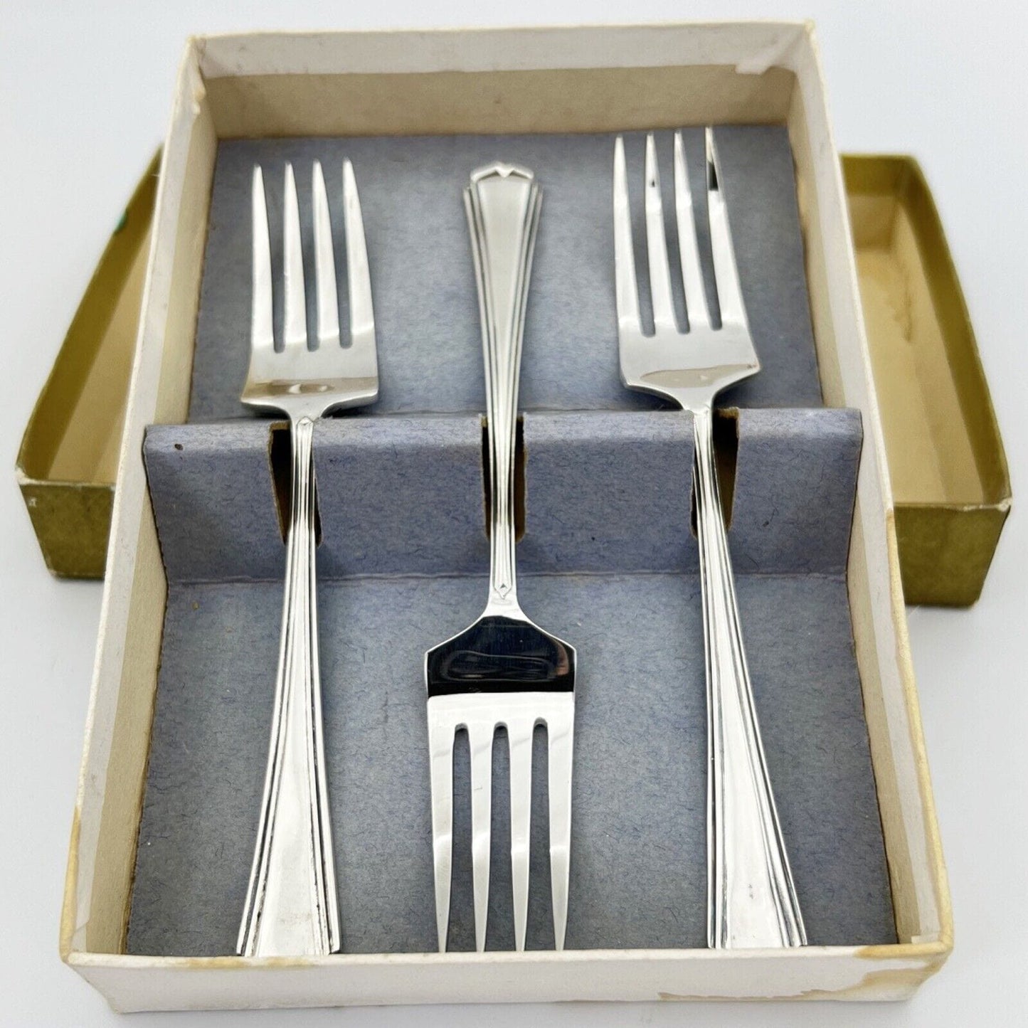 Antico set di Forchettine Stile Deco anni 30 in argento sheffield forchetta Categoria Sheffield & Argento