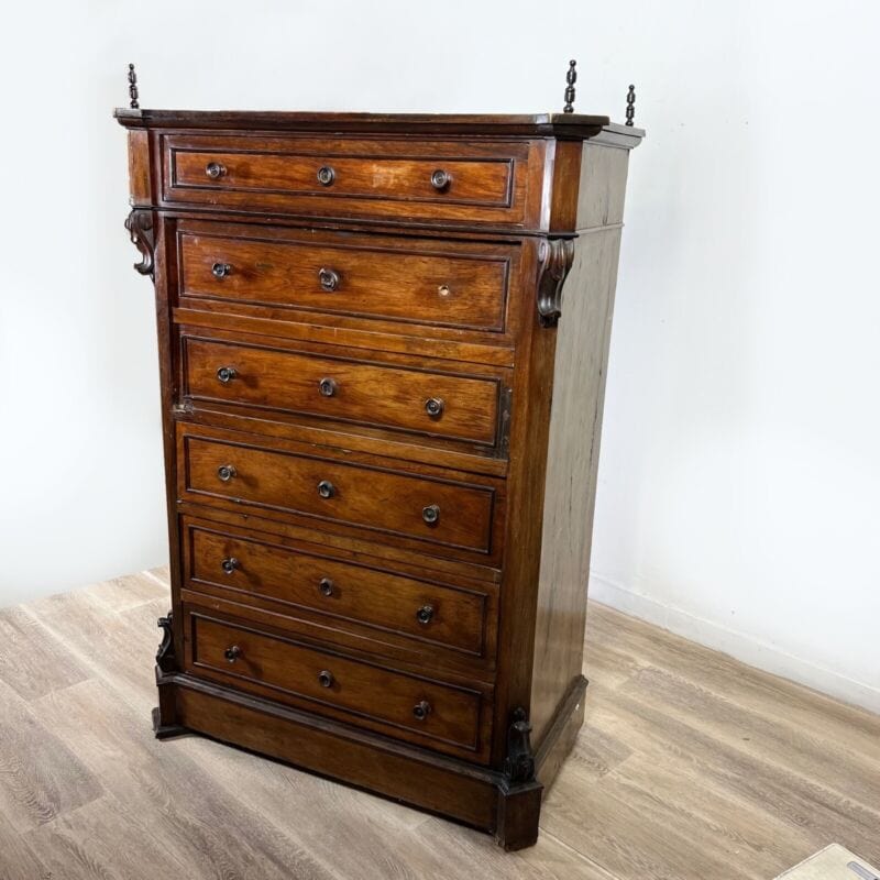 Antico Settimino Secretaire Settimanale Mobile Italiano epoca 800 Cassettiera Categoria Comò & Cassettiere