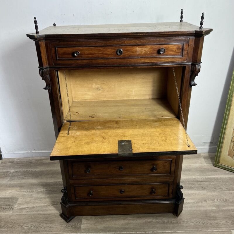 Antico Settimino Secretaire Settimanale Mobile Italiano epoca 800 Cassettiera Categoria Comò & Cassettiere