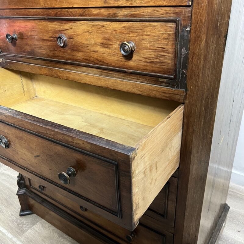 Antico Settimino Secretaire Settimanale Mobile Italiano epoca 800 Cassettiera Categoria Comò & Cassettiere