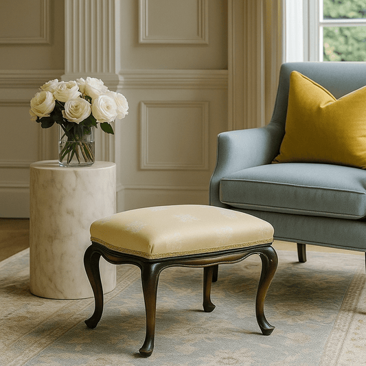 Antico Sgabello da per Pianoforte in legno panchetta panca imbottita poggiapiedi Categoria Arredamento