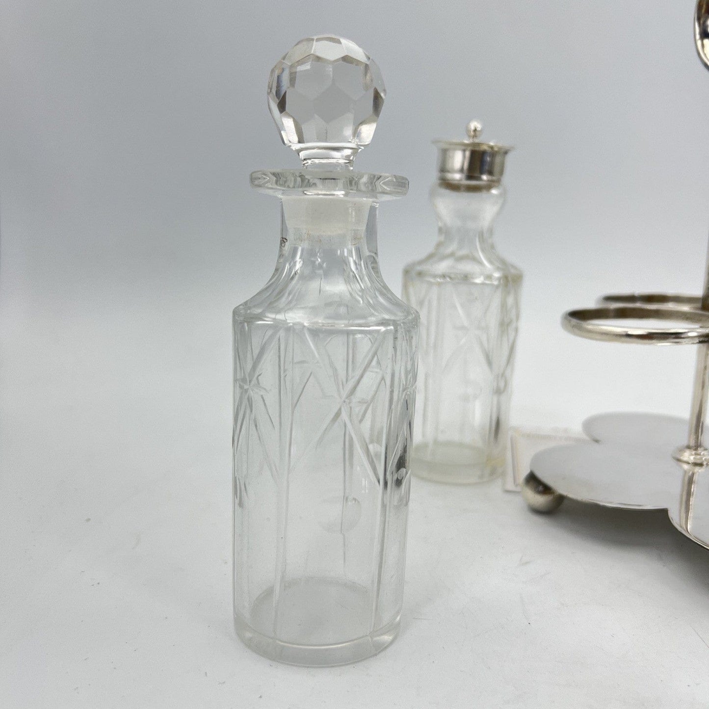 Antico Silver Condiment set condimento in argento sheffield plated olio aceto Categoria Sheffield & Argento
