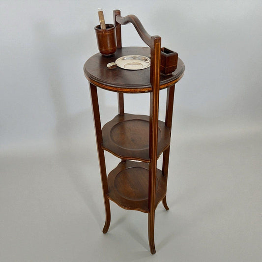 Antico tavolino da fumo Inglese con posacenere in Argento portacenere Servomuto Categoria Tavoli - tavolinetti