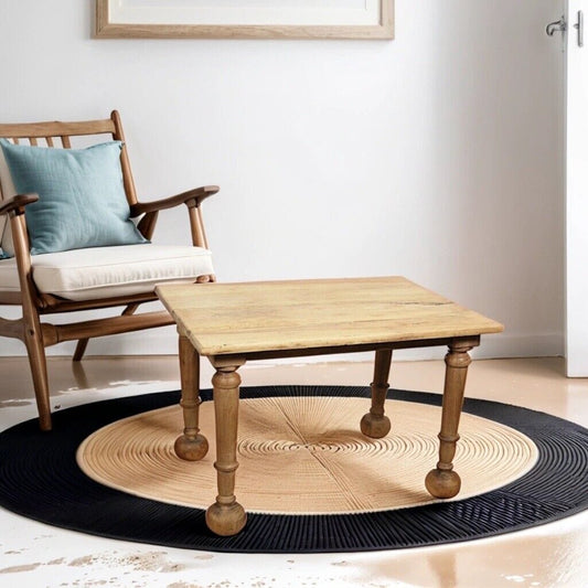 Antico Tavolino tavolo da salotto basso in legno naturale chiaro epoca 800 Categoria Tavoli - tavolinetti