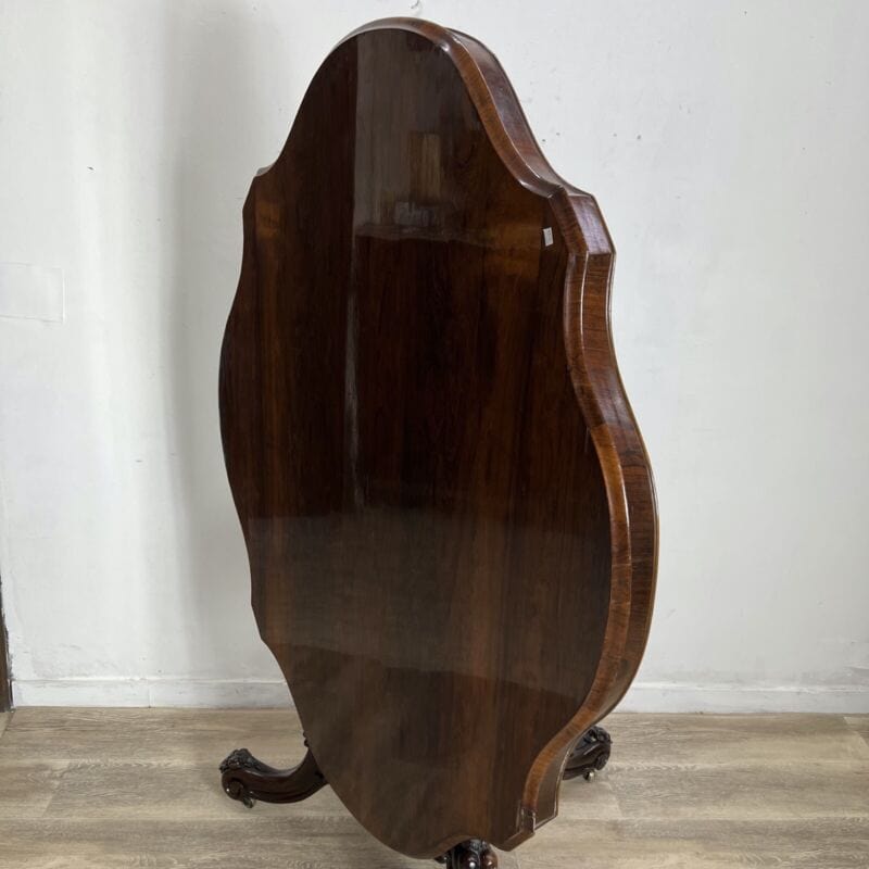 Antico tavolo biscotto in legno di palissandro a vela inglese pieghevole 1866 Categoria Arredamento